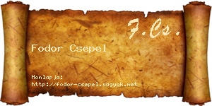 Fodor Csepel névjegykártya